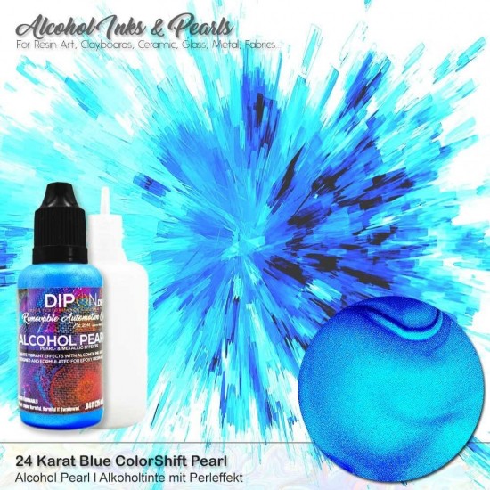 24 Karat Blue ColorShift Alcohol Pearl Ink