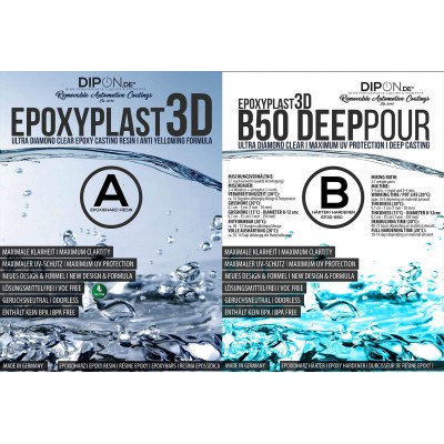 EpoxyPlast 3D B50 Deep Pour Resin - Ultra Diamond Clear Anti-UV