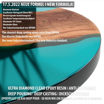 EpoxyPlast 3D B50 Deep Pour Resin - Ultra Diamond Clear Anti-UV